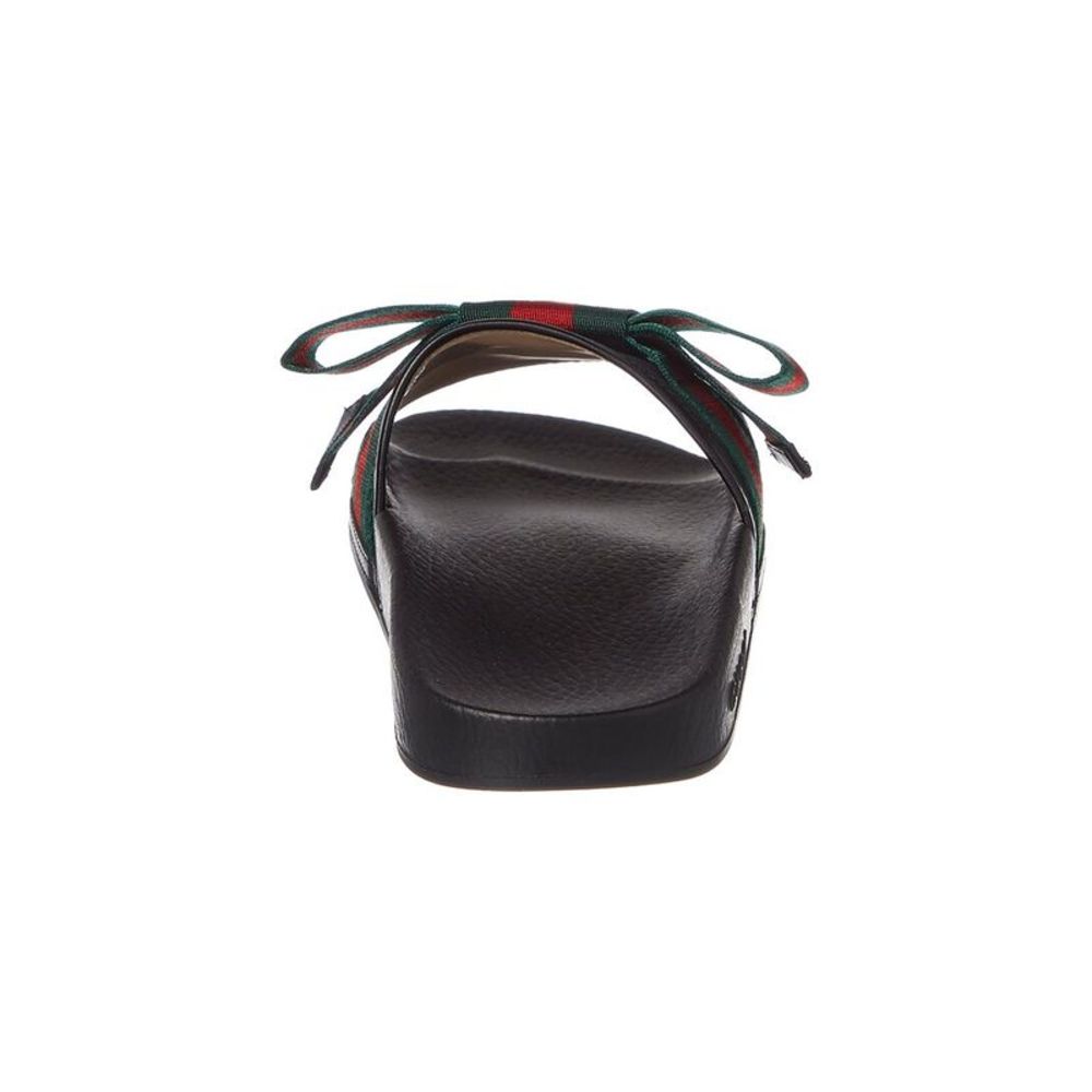 Gucci Web Bow Satin & Rubber Slide - Picture 3 of 5